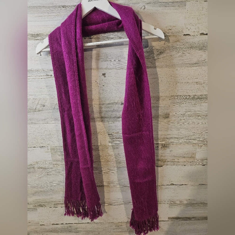 Alpaca Blend Purple Fucsia Scarf Andes Gifts